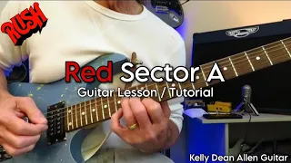 How to Play - Red Sector A - Rush (Alex Lifeson). Guitar Lesson / Tutorial.