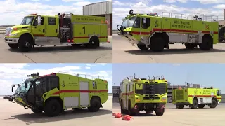 *AIRPORT FIRE TRUCKS!* Will Rogers World Airport Engine 1, Crash 6, & Crash 7 responding 4/7/21