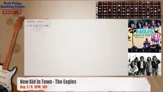 🎸 New Kid In Town - The Eagles Guitar Backing Track with chords and lyrics