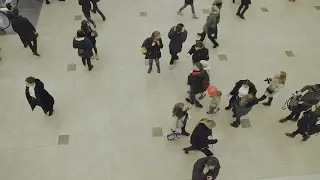 People Walking Inside Shopping Mall Stock Footage