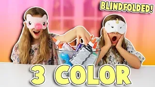 3 COLORS OF GLUE SLIME CHALLENGE Blindfolded! | JKrew