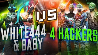 @WHITE444YT  & BABY vs 4 HACKERS🥵💘