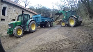 Transport de fumier 2018/John Deere/Maupu [Go Pro]