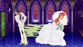 WINX CLUB Glued Wedding Dress - love story fan animation cartoon