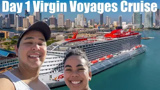 Our first Virgin Voyages Cruise on the Scarlet Lady! | Full Room and Boat Tour and Day 1 Experience!