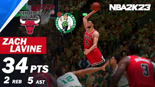 NBA 2K23 Gameplay Chicago Bulls vs Boston Celtics: 1080p60FPS #zachlavine #derozan #jasontatum