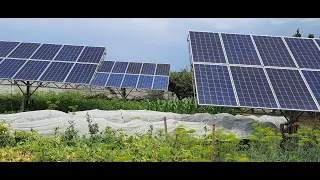 Солнечные панели под градом  10мм держат удар погоды.Hail and solar panels.