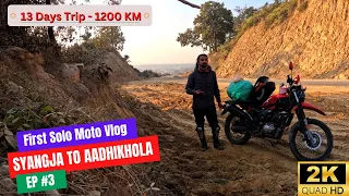 First Solo Moto Vlog | Episode 3 - Ride from Syangja to Aadhikhola Bridge on Xpulse