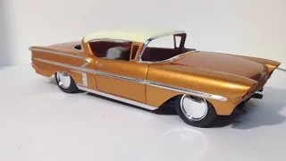Spraying acrylic craft paint on model car body
