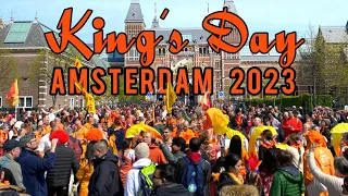 👑 🇳🇱 KING’S DAY AMSTERDAM 2023 | Street Markets & Parties MUSEUMPLEIN ft. HARE KRISHNA DANCE