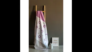 Байковое одеяло Буквы - 100% хлопок - размер 1,5 - Видео