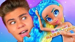 Модель HAIRMAZING 🤩⭐ блогер Noah 🍋 Hairdorables выросли скетч Обзор Хэрдораблс Бига Егоров