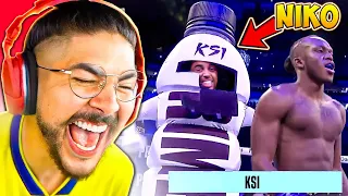 CASTRO REACTS TO NIKO OMILANAS SNEAKING INTO KSIS BOXING MATCH!