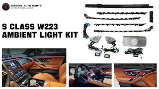 2022 Mercedes S class W223 Exclusive interior Active Ambient Lighting Introduction