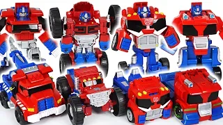 Witches and dinosaurs invaded! Transformers Rescue Bots Optimus Prime 4 brothers! Go! - DuDuPopTOY