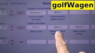 Check battery status after coding VCDS VW / AUDI / SEAT / Skoda