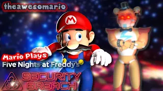 Mario Plays: Five Nights At Freddy's: SECURITY BREACH