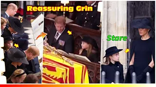 Moment Harry and Meghan Gives Princess Charlotte A Sweet REASSURING GRIN During Committal Service