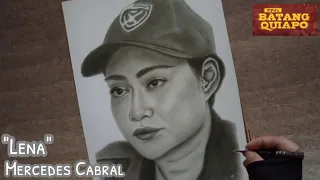 Drawing "Lena" Mercedes Cabral from FPJ's Batang Quiapo | jesar art