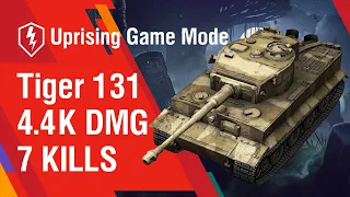 Tiger 131 destroy 7 tanks and shoot 4.4 K DMG / WoT Blitz / Halloween Uprising Mode / Normandy
