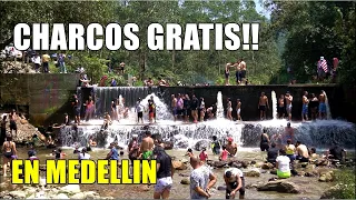 A estos CHARCOS Llegas en Metro y son GRATIS!! (La Clara - Rio Medellín)