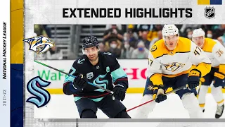 Nashville Predators vs Seattle Kraken Jan 25, 2022 HIGHLIGHTS