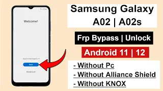 Samsung A02 | A02S Frp Bypass Android 11 Without Pc | Without Knox 2022 New Solution