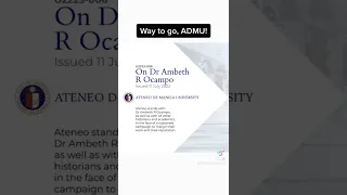 PSN Short: ADMU supports Ambeth Ocampo