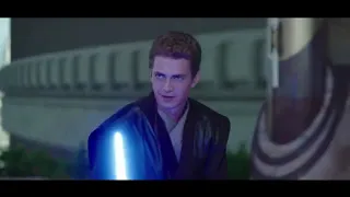 Obi Wan Kenobi vs padawan Anakin Skywalker Flashback lightsaber training duel