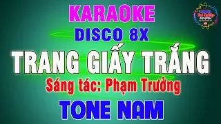 Trang Giấy Trắng Karaoke Tone Nam Nhạc Sống Disco 8X || Karaoke Đại Nghiệp