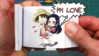 Luffy And Boa Hancock Chibi Flipbook - One Piece vs Finger