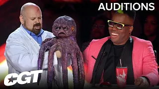 PUPPET Mr. Cuddles The Evil Octopus Creates A Howie Mutant | Canada’s Got Talent