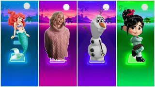 !! The Little Mermaid 🆚 Olaf Frozen 🆚 Ralph Breaks 🆚 Emma Myres !! Tiles Hop EDM Rush !!