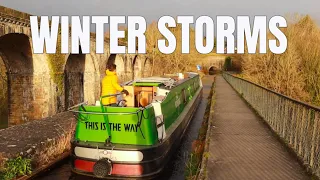 Winter Storms and an Electric Narrowboat Down the Llangollen Canal. Ep.199