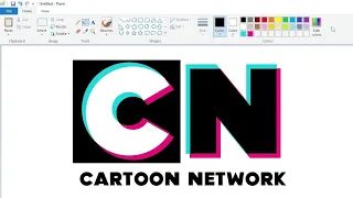 How to draw the Cartoon Network logo in TikTok style using MS Paint | How to draw on your computer