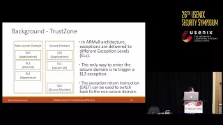 USENIX Security '17 - Ninja: Towards Transparent Tracing and Debugging on ARM