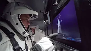 Commercial Crew Astronauts inside SpaceX’s Crew Dragon (4K UHD)