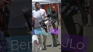 Jennifer Lopez and Ben Affleck at flee market with kids.