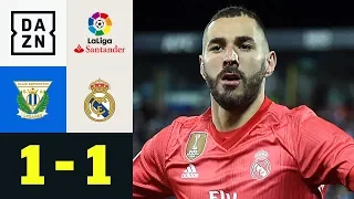 Karim Benzema rettet die Ehre der Königlichen: Leganes - Real Madrid 1:1 | La Liga | DAZN Highlights