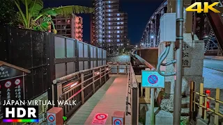 Tokyo Koto-ku Night Walk, Japan • 4K HDR
