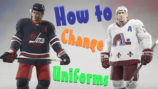 NHL 22 how to change uniforms (jerseys)