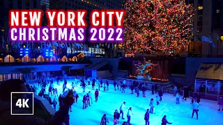 CHRISTMAS in NYC 2022 🎄 Saks Fifth Avenue light Show, Rockefeller Tree, 6th Avenue Christmas Lights✨