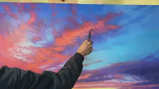 How to paint a SUNSET SKY like a pro [oil painting demo]