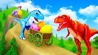 Who's Dinosaur Eggs? Long Neck Brachiosaurus | Tyrannosaurus saved Dinosaur Egg | Super Dinosaur Tv