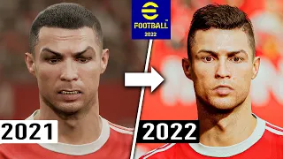 NEW eFootball 2022 update! (2022 vs 2021 version comparison) - Graphics, Player Animations, etc.