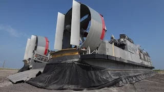 Piloting a military assault hovercraft (LCAC)