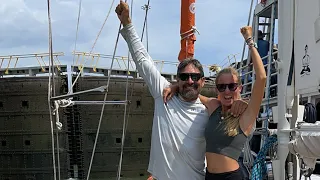 LIVE Panama Canal Pacific side! Sailing Vessel Delos