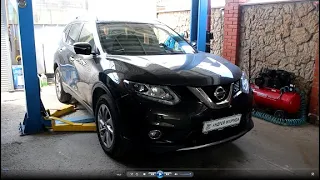 Замена задних тормозных колодок с электро ручником на Ниссан Х трейл T32  Nissan X TRAIL 2,5  2017