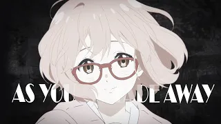 Sad「AMV」As you fade away (Lyrics) ♫ / NEFFEX / Mirai Kuriyama / Beyond the Boundary