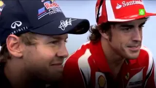 Entrevista a Sebastian Vettel y Fernando Alonso. Interview. Intervista.